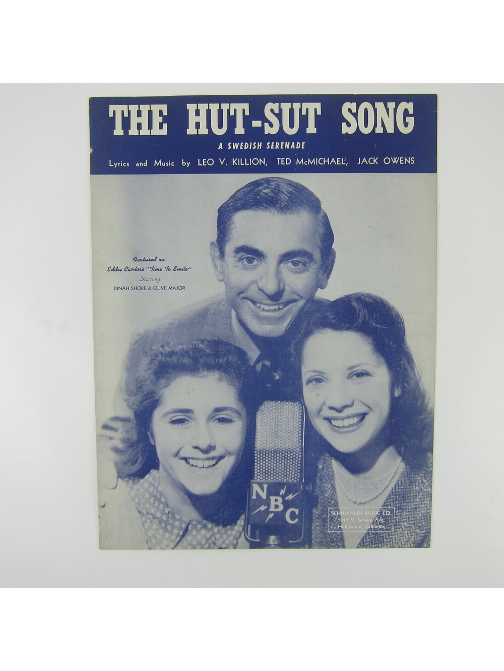 Sheet Music The Hut-Sut Song Eddie Cantor Olive Major Dinah Shore Vintage 1941